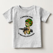 T-shirt Pour Bébé Camping Costume bébé (Devant)