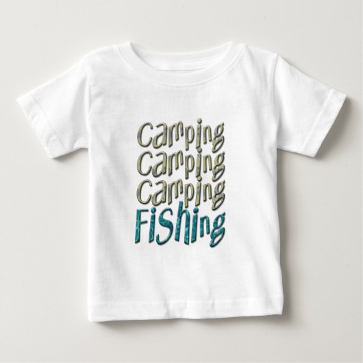 T-shirt Pour Bébé Camping Pêche (Devant)