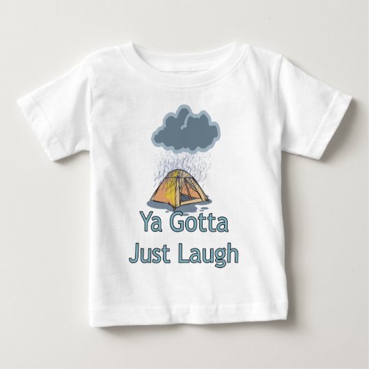 T-shirt Pour Bébé Camping sous la pluie (Devant)