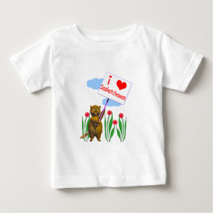 T-shirt Pour Bébé Canadian Beaver Loves Saskatchewan