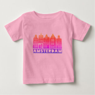 T-shirt Pour Bébé Canal House Row Amsterdam Holland Colorant holland