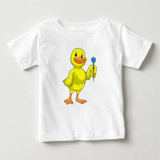 T-shirt Pour Bébé Canard aux fléchettes avec tarte (Devant)
