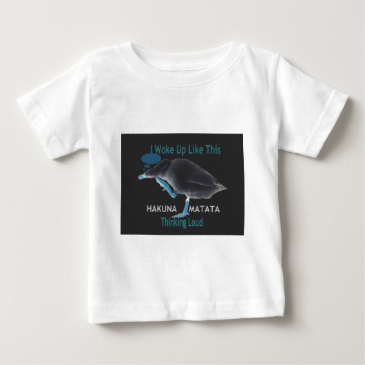T-shirt Pour Bébé Canard avec moi se réveille comme ça & Hakuna Mata (Devant)