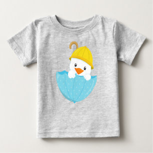 T-shirt Pour Bébé Canard, Bébé Canard, Canard Avec Parapluie, Pluie