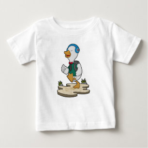 T-shirt Pour Bébé Canard comme randonneur avec sac à dos
