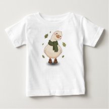 Canard de dessin animé automnal confortable