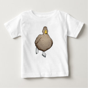 T-shirt Pour Bébé Canard Patinage sur glace Patins sur glace