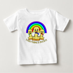 T-SHIRT POUR BÉBÉ CANARDS DRÔLES RAINBOWCORE