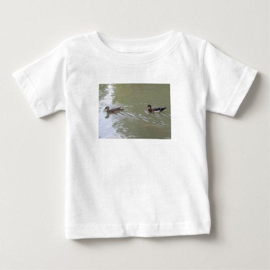 T-shirt Pour Bébé Canards qui nagent (Devant)