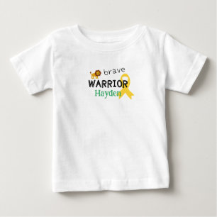 T-shirt Pour Bébé cancer de l'enfance.brave guerrier.Custom Baby T-s