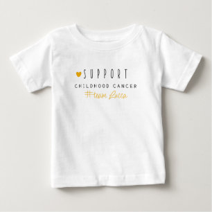 T-shirt Pour Bébé cancer de l'enfance. #nom d'équipe personnalisé. T