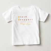 cancer de l'enfance Nom personnalisé T-shirt bébé