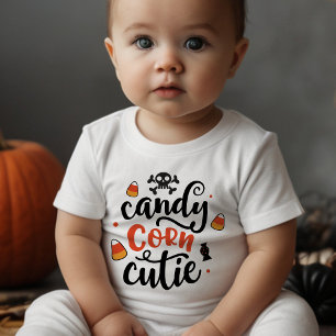 T-shirt Pour Bébé Candy Corn Cutie Halloween Fun & Festif