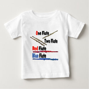 T-shirt Pour Bébé Cannelure rouge de bleu de cannelure