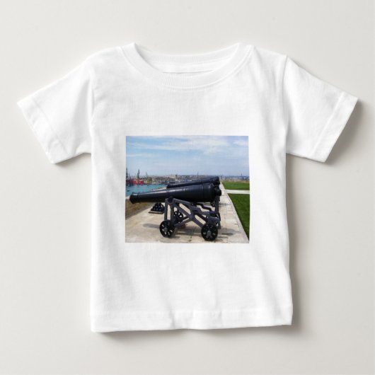 T-shirt Pour Bébé Canons sur Malte (Devant)