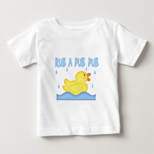 T-shirt Pour Bébé Caoutchouc Jaune Rub Ducb Un Dub Dub (Devant)