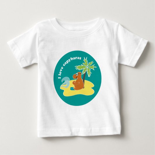 T-shirt Pour Bébé Capybara (Devant)