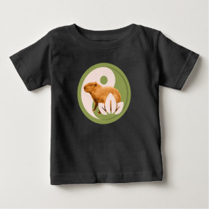 T-shirt Pour Bébé Capybara Zen Yin Yang Nature Paisible