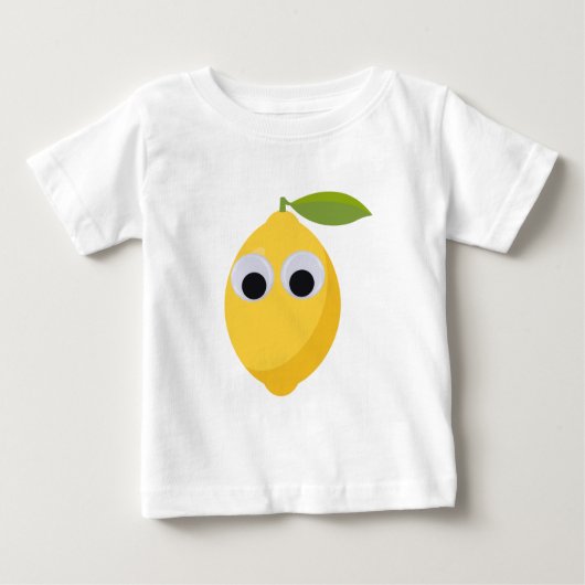 T-shirt Pour Bébé Caractère citron mignon avec yeux googly (Devant)