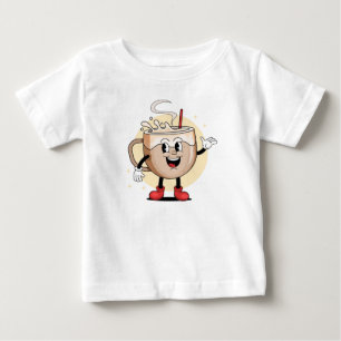 T-shirt Pour Bébé Caractère de café jouable et adorable