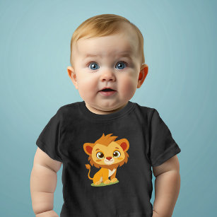 T-shirt Pour Bébé Caractère Lion