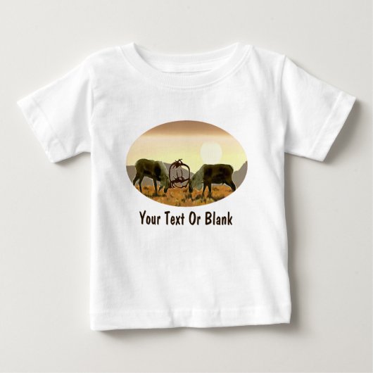 T-shirt Pour Bébé Caribou Duel (Devant)