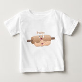 T-shirt Pour Bébé Caricature à pâte molle et à pâte molle (Devant)