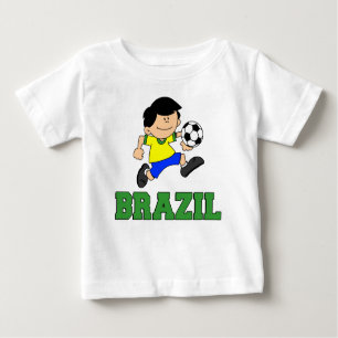 T-shirt Pour Bébé Caricature brésilienne de soccer