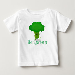 T-shirt Pour Bébé Caricature de brocoli dansant Cute kawaii