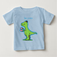Caricature de dinosaure vert t rex