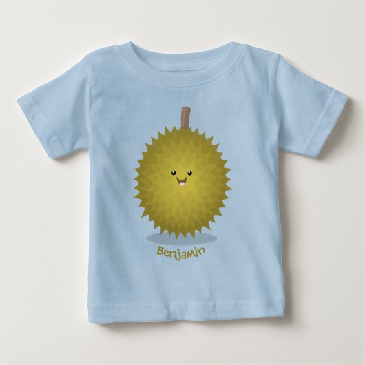 T-shirt Pour Bébé Caricature de durian joyeux (Devant)