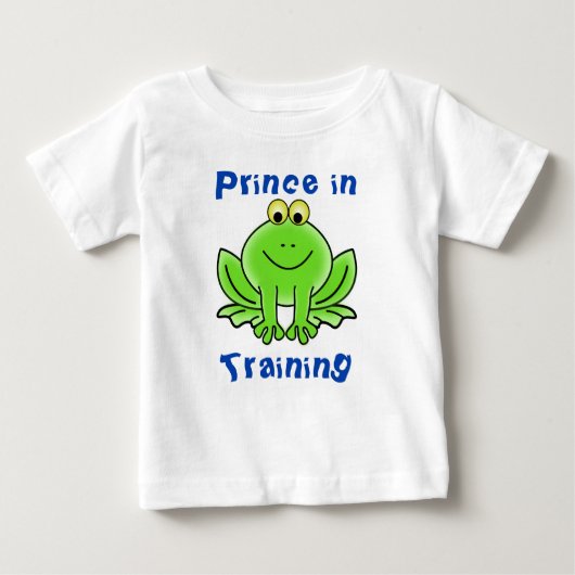 T-shirt Pour Bébé Caricature de grenouille verte "Prince en formatio (Devant)