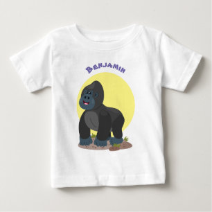 T-shirt Pour Bébé Caricature de gros gorilles joyeux