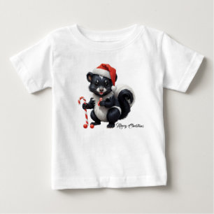 T-shirt Pour Bébé Caricature de la peau de Noël mignon
