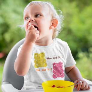 T-shirt Pour Bébé Caricature de l'ours en peluche