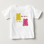 T-shirt Pour Bébé Caricature de l'ours en peluche (Devant)