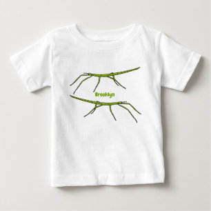 T-shirt Pour Bébé Caricature de mignon rouge vert avec des visages h
