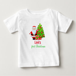 T-shirt Pour Bébé Caricature de Noël du Père Noël