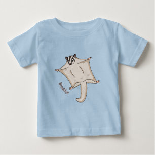 T-shirt Pour Bébé Caricature de planeur de sucre volant mignon