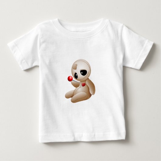 T-shirt Pour Bébé Caricature de poupée vaudou en amour (Devant)