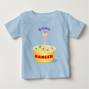 T-shirt Pour Bébé Caricature de serpent aux nouilles mignonnes illus