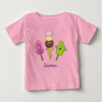Caricature drôles de glace popsicle dessin animé t