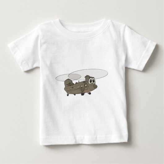 T-shirt Pour Bébé Caricature hélicoptère Chinook (Devant)