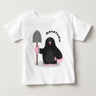 T-shirt Pour Bébé Caricature mole joyeux