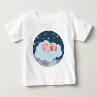 T-shirt Pour Bébé Caricature pour bébés Piglets en verre