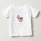 T-shirt Pour Bébé Caricature Whimsical mignon fille rose douce canar (Devant)
