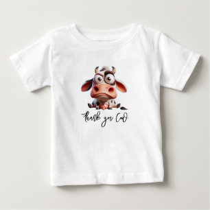 T-shirt Pour Bébé Caricatures de vache sacrée Je suis une cowgirl 1e