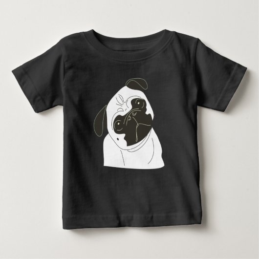 T-shirt Pour Bébé Carlin (Devant)