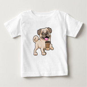 T-shirt Pour Bébé Carlin avec café pour aller