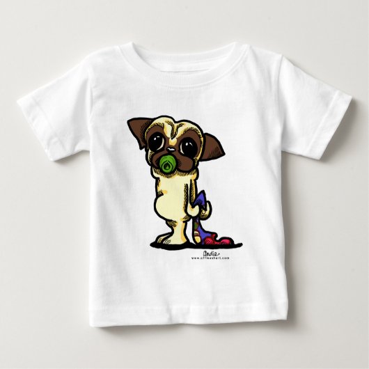 T-shirt Pour Bébé carlin bébé {fawn} (Devant)